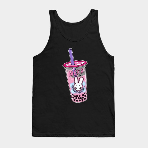 Winky Face Bubble Tea Tank Top by perrsimmons